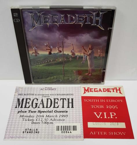 Megadeth Youthanasia + Hidden Treasures - Autographed UK 2 CD Megadeth Youthanasia + Hidden Treasures - Autographed UK 2 CD
